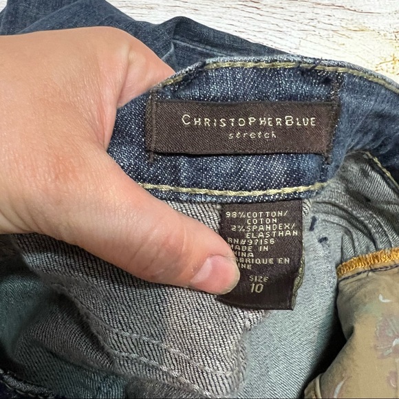 Christopher Blue Straight Leg Jeans Stretch - Picture 4 of 4